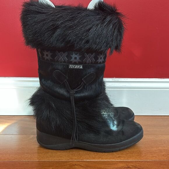 Tecnica Skandia Women's Black Fur Ski Boots Made in Italy size 10 - Picture 3 of 12